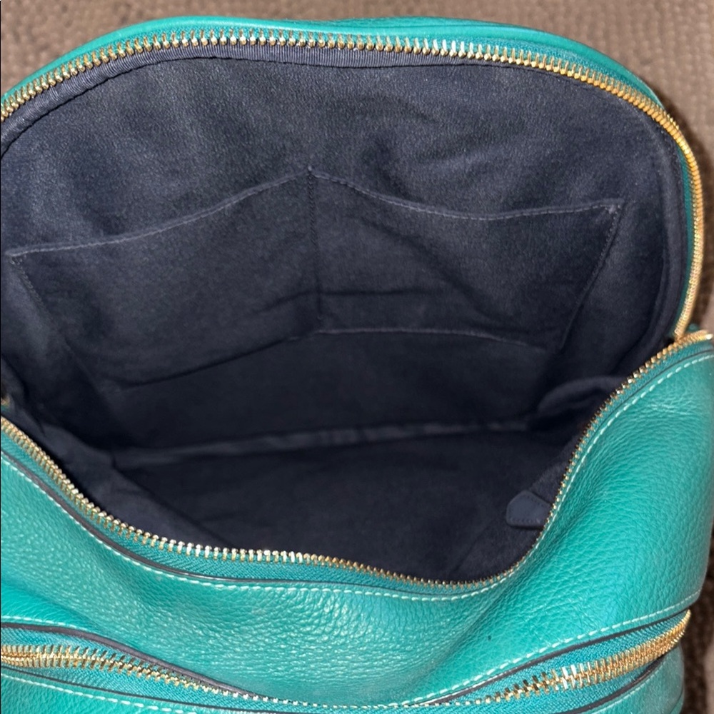 Coach Green Leather Backpack - Picture 4 of 5